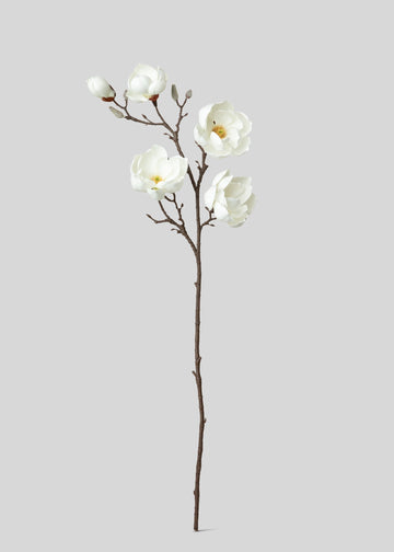 Faux Magnolia Flower Branch