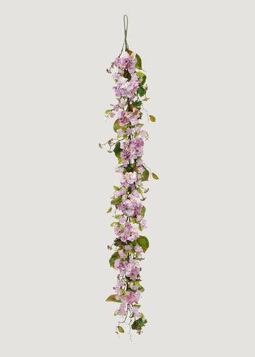 Lavender Fake Blooming Hydrangea Flower Garland