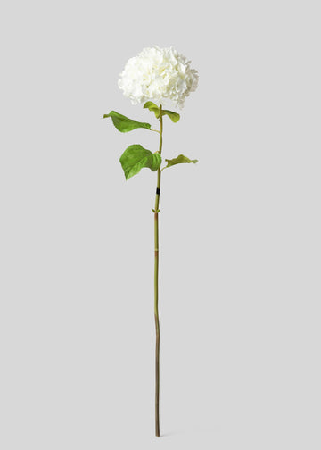 Tall Hydrangea Faux Flower in White