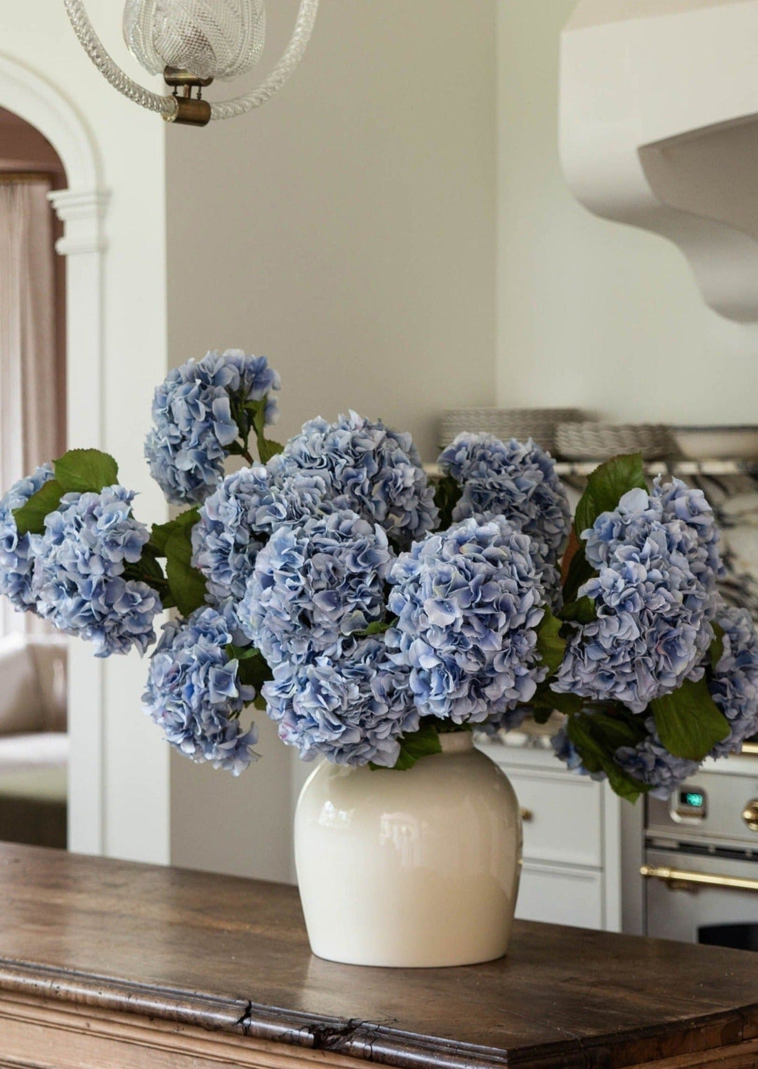 Luxury Faux Flowers Light Blue Hydrangea at afloral