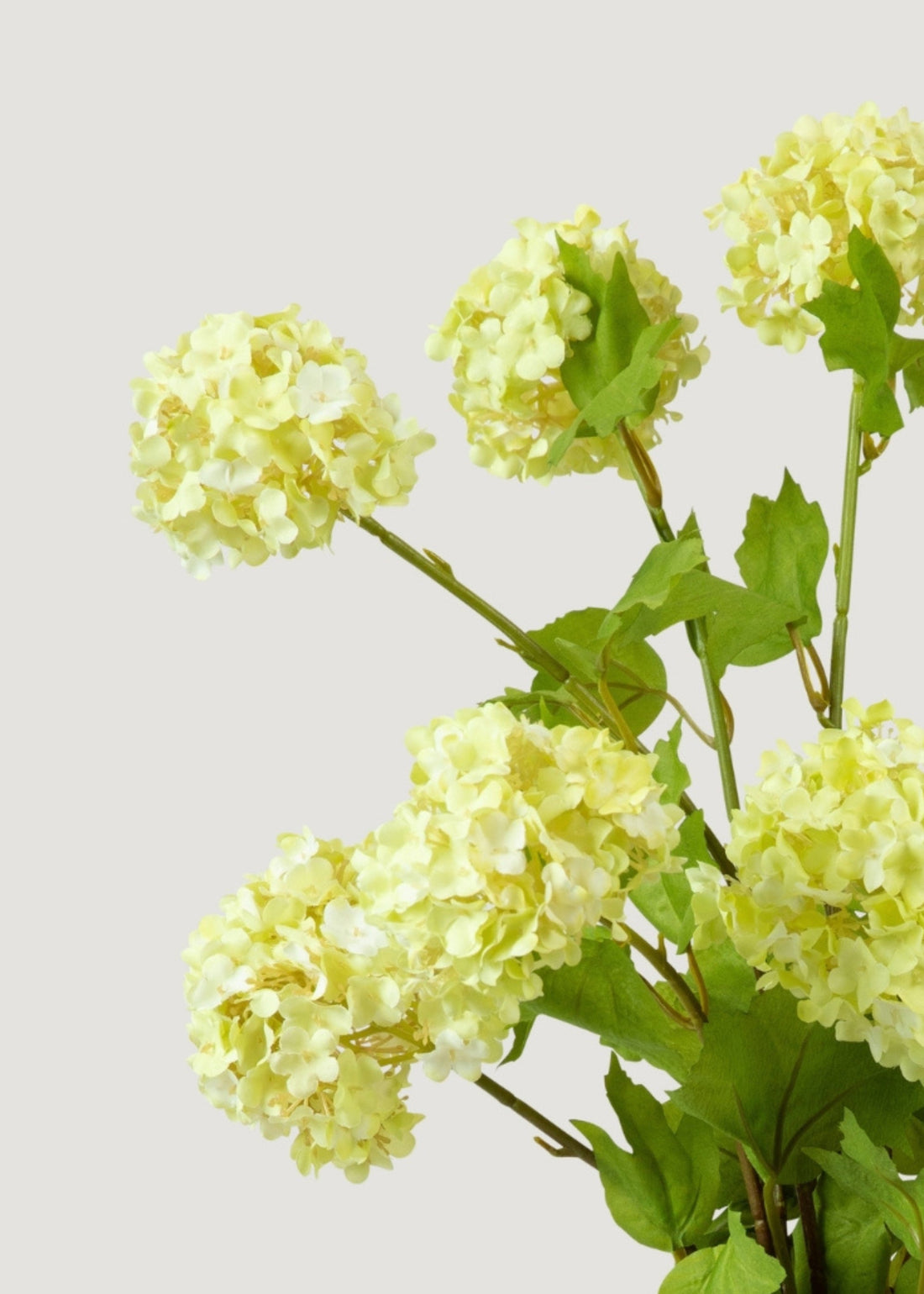 Honeydew Green Snowball Fake Flower Bundle 