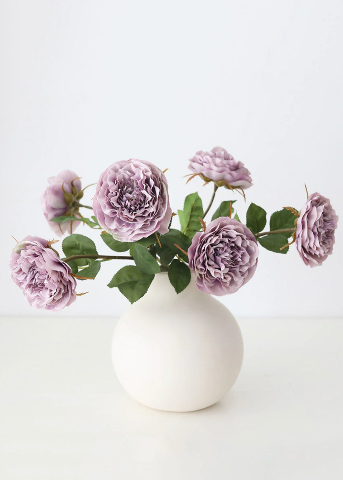 Lavender Artificial Cabbage Rose Flower 