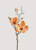 Yellow Peach Faux Magnolia Flowers
