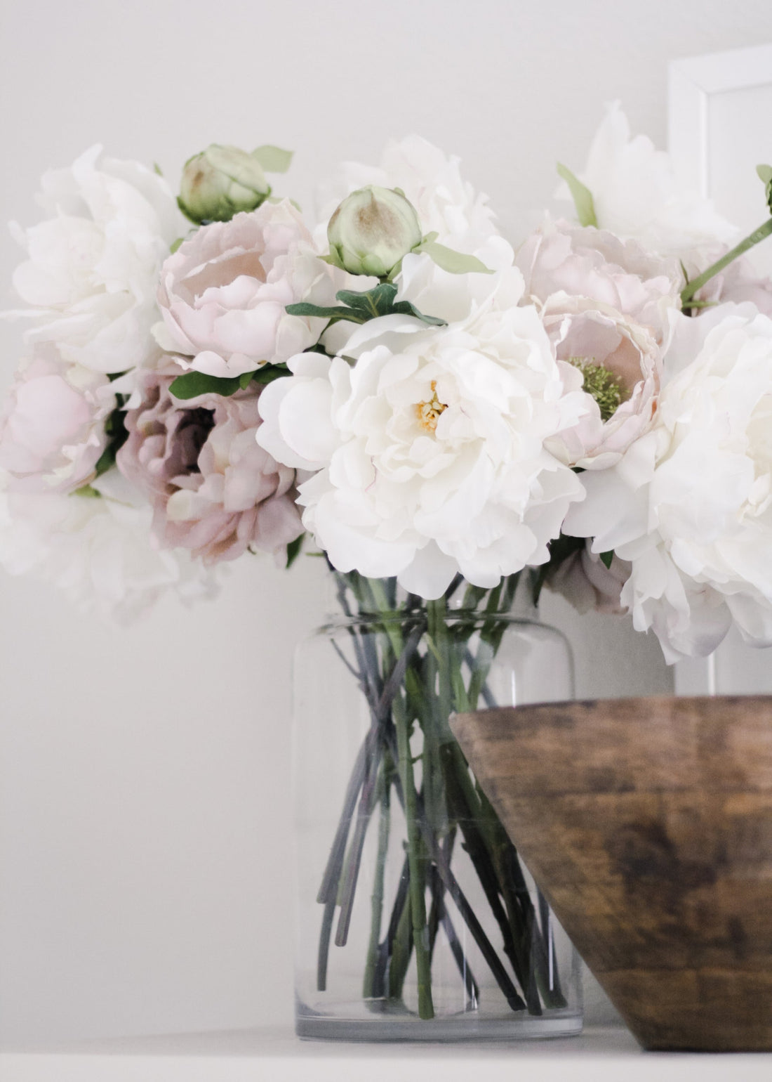 White Fake Flower Peony 