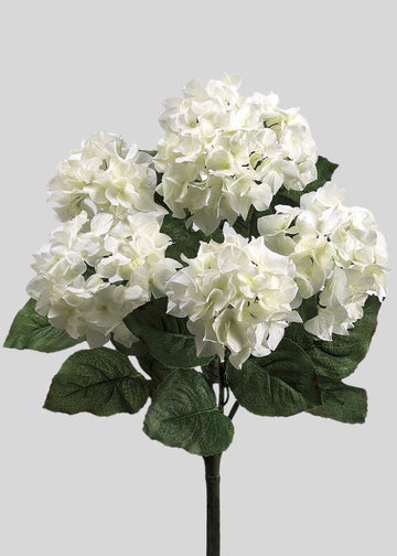 Premium Artificial Flowers Cream White Hydrangea Bush at Afloral