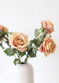 Silk Roses in Mauve Pink