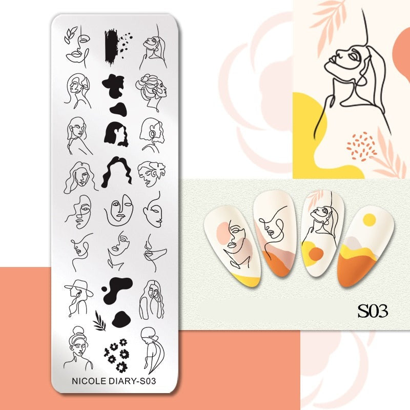 Halloween Series Nail Art Stamping Plates Snake Butterfly Designs Nail Polish Flower Printing Stamp Template Tools