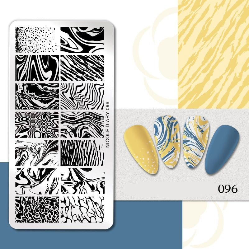 Halloween Series Nail Art Stamping Plates Snake Butterfly Designs Nail Polish Flower Printing Stamp Template Tools