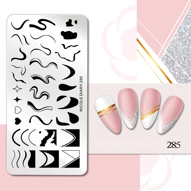 Halloween Series Nail Art Stamping Plates Snake Butterfly Designs Nail Polish Flower Printing Stamp Template Tools