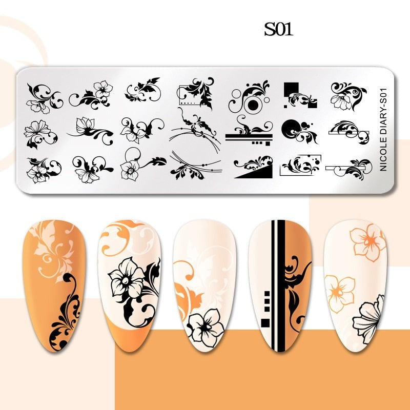 Halloween Stamping plates Stamp For Nails Pumpkin Ghost Nail Polish Templates All for Manicure Nail Designs