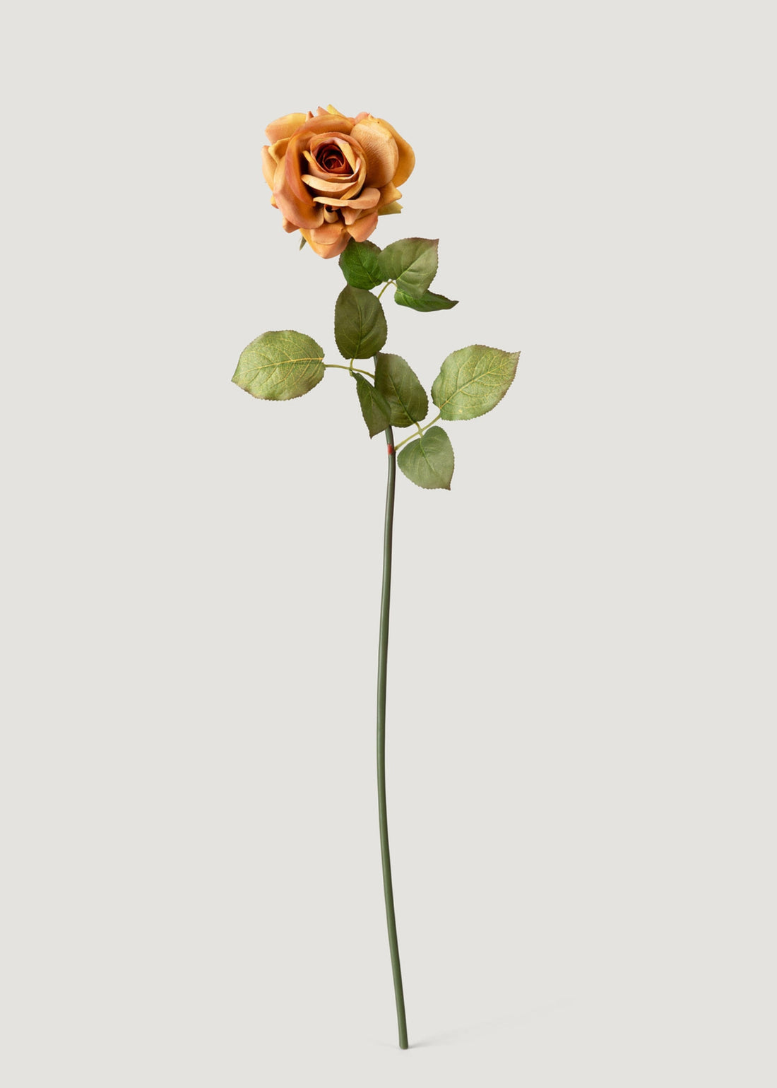 Deluxe Real Touch Rose in Autumn Orange
