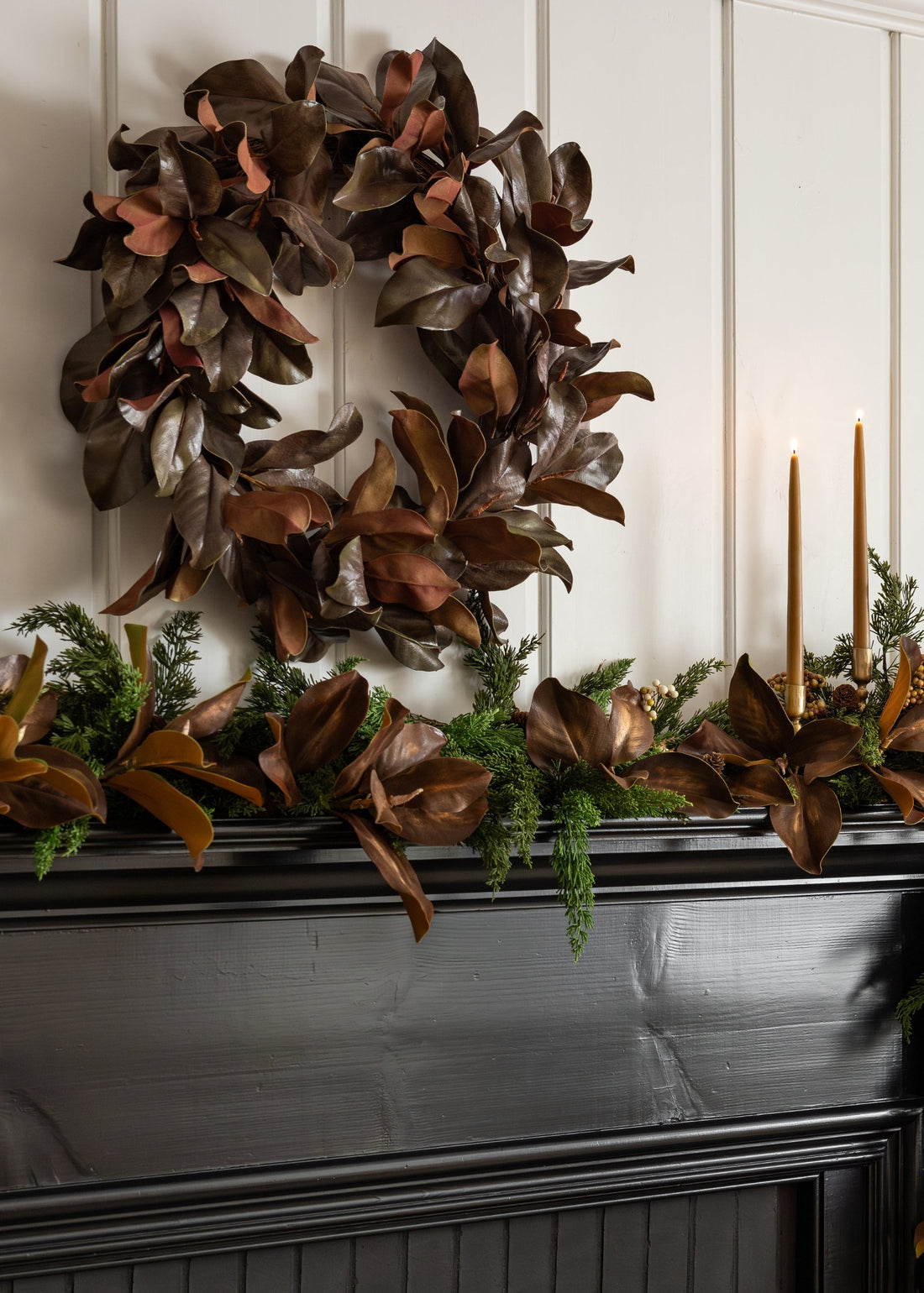 Artificial Magnolia Leaf Wreath