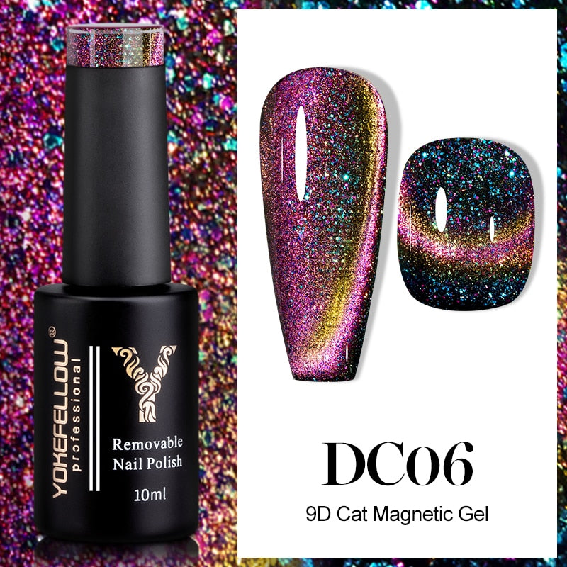 Holo Shimmers Reflective Glitter Gel Nail Polish 10ml Semi permanent Gel Varnishes Ultra-sparkly Diamond Dust