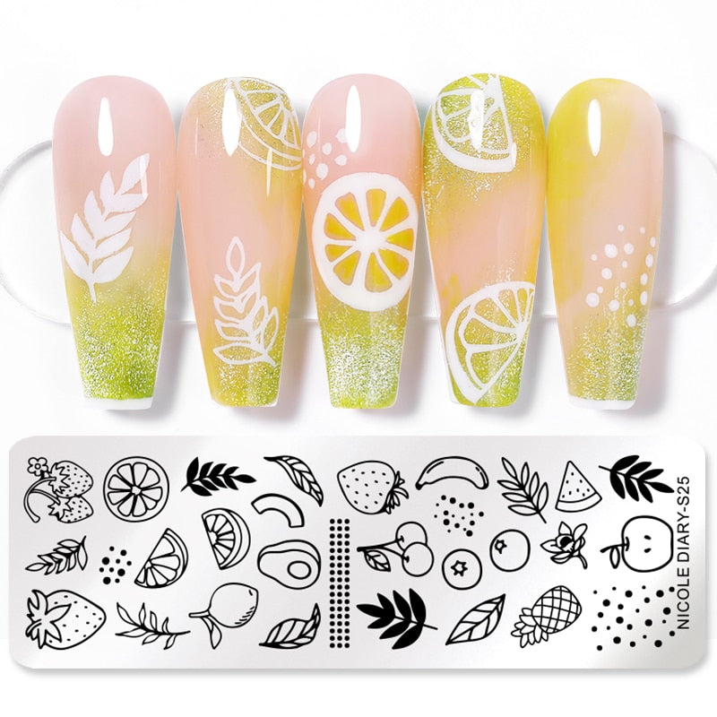 Halloween Series Nail Art Stamping Plates Snake Butterfly Designs Nail Polish Flower Printing Stamp Template Tools