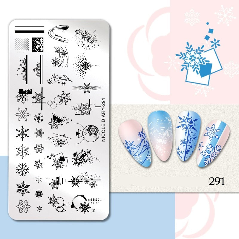 Halloween Series Nail Art Stamping Plates Snake Butterfly Designs Nail Polish Flower Printing Stamp Template Tools