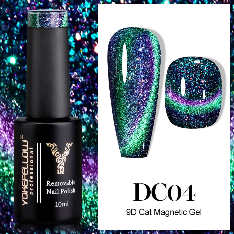 Holo Shimmers Reflective Glitter Gel Nail Polish 10ml Semi permanent Gel Varnishes Ultra-sparkly Diamond Dust