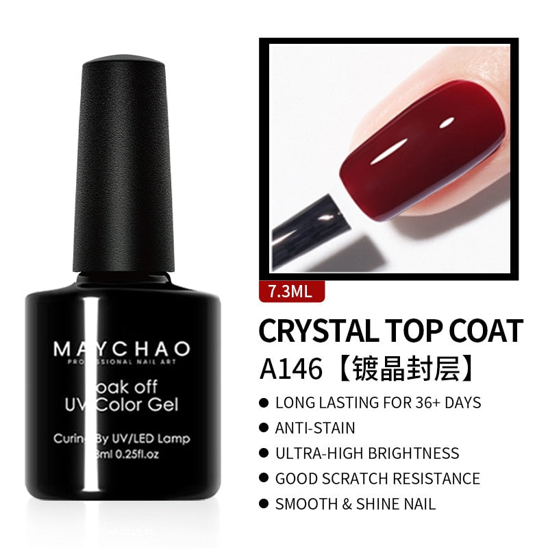 Transparent Nude Jelly Gel Nail Polish Semi Permanent 7.3ml Top Coat Soak Off UV LED Varnish Nail Art Design Base Gel