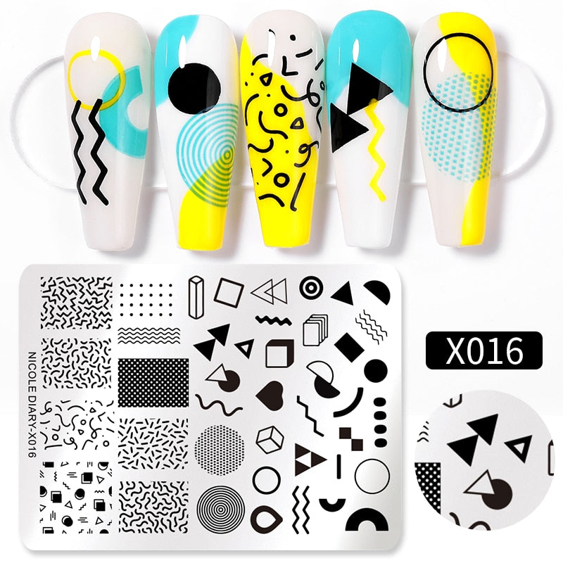 Halloween Series Nail Art Stamping Plates Snake Butterfly Designs Nail Polish Flower Printing Stamp Template Tools