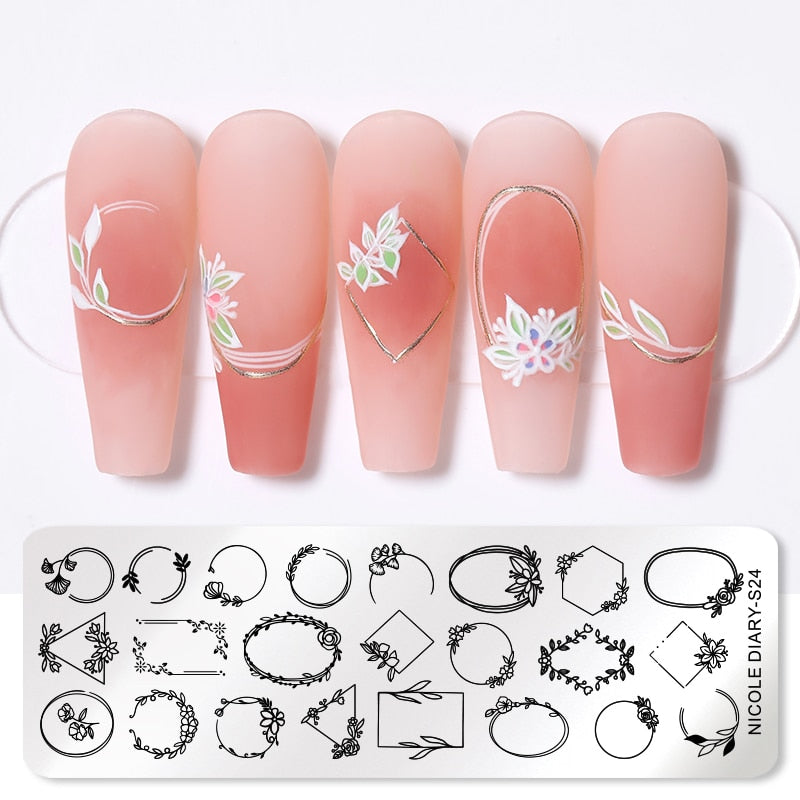 Halloween Series Nail Art Stamping Plates Snake Butterfly Designs Nail Polish Flower Printing Stamp Template Tools