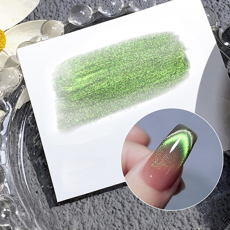 Blue Crystal Cat Eye Rainbow Magnetic Gel Nail Polish Glue Variety Glue Nail Art Shiny Varnish UV Gel for Nail Art Design