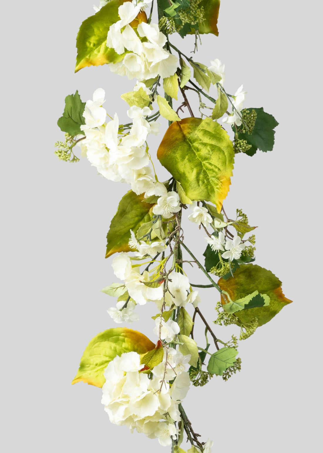 Artificial Blooming Hydrangea Flower Garland in Cream