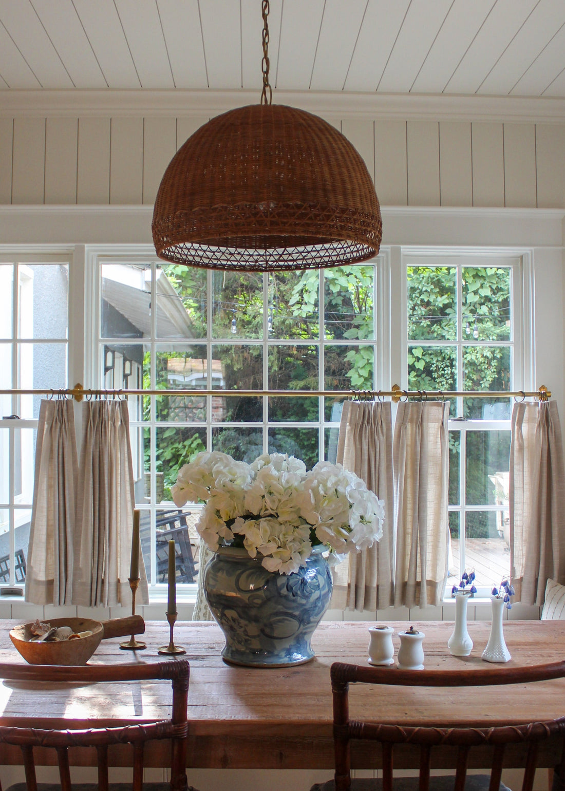Faux Hydrangeas in Cream White