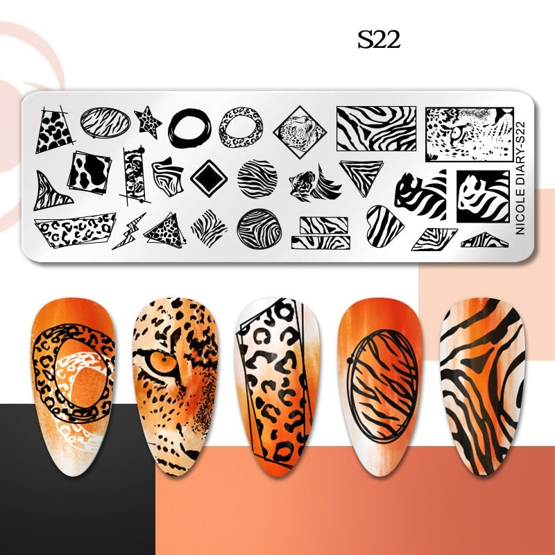Halloween Stamping plates Stamp For Nails Pumpkin Ghost Nail Polish Templates All for Manicure Nail Designs