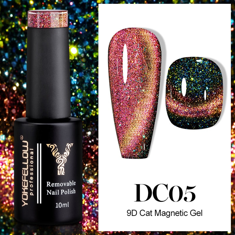 Holo Shimmers Reflective Glitter Gel Nail Polish 10ml Semi permanent Gel Varnishes Ultra-sparkly Diamond Dust