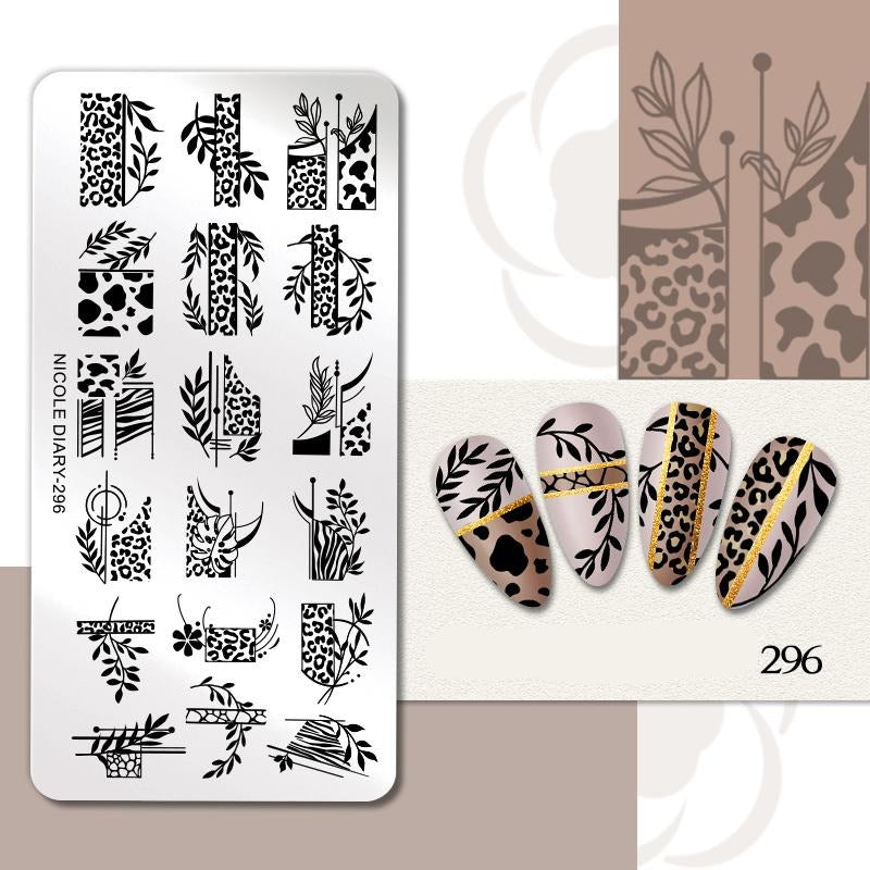 Halloween Series Nail Art Stamping Plates Snake Butterfly Designs Nail Polish Flower Printing Stamp Template Tools