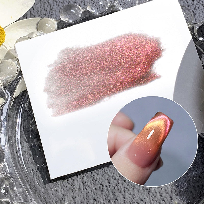 Blue Crystal Cat Eye Rainbow Magnetic Gel Nail Polish Glue Variety Glue Nail Art Shiny Varnish UV Gel for Nail Art Design