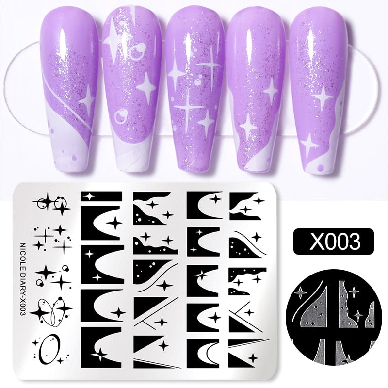 Halloween Series Nail Art Stamping Plates Snake Butterfly Designs Nail Polish Flower Printing Stamp Template Tools