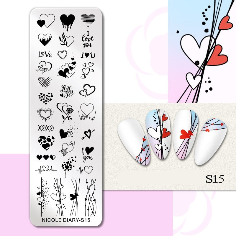 Halloween Series Nail Art Stamping Plates Snake Butterfly Designs Nail Polish Flower Printing Stamp Template Tools