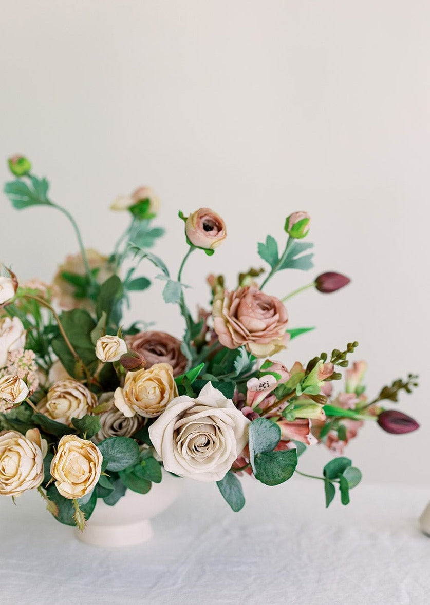 Fake Roses in Taupe Beige