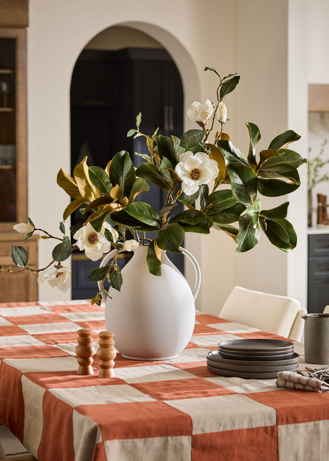 Afloral Artificial Branches Tall Green Faux Magnolia Branch